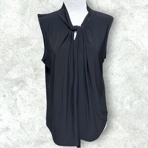 DKNY Black Knot Detail Sleeveless Blouse M